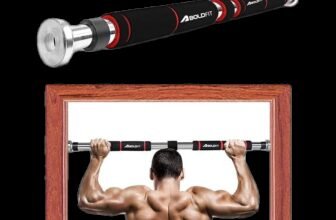 BOLDFIT Pull Up Bar For Home Wall Chin Up Bar For Home Workout Door Pullups Rod Stand Pull-up Bar(Black, Red)