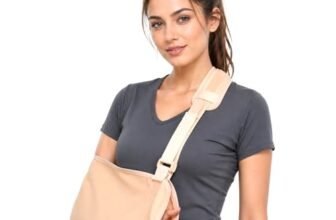Flamingo Arm Pouch Belt | Orthopaedic Pouch Arm Suppoter with Elbow Support, Arm Immobilizer Brace for Fracture, Sprain, Dislocation & Pain Relief | Beige | X-Large