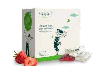 R3SET Biotin Gummies for Hair Growth, Glowing Skin & Nails Support -30 Days