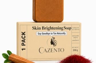 CAZENTO Sandalwood & Saffron Handmade Bath Magic Soap for Tan Removal and Skin Brightening, Paraben Free, for Men & Women, 100g (Pack of 1)