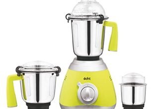 Echt GL 7S Mixer Grinder 750 Watt, 3 Stainless Steel Jars, Wet Jar (1500 ml), Multipurpose Jar (1000 ml) and Chutney Jar (300ml); with 3 Speed Control, with 2 years warranty, Green + Silver