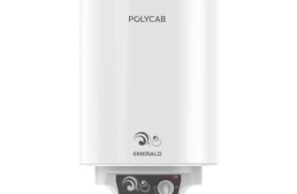 Polycab Emerald 3-Star, 25L Water Heater (Geyser), Enhanced Safety, Rust Proof Tank | 5 years tank & 2 years product warranty | Temperature Control Knob, Efficient Heating 【White】