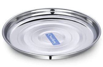 Neelam Stainless Steel 13, 22 Gauge Diamond Thali, Perfect for Daily Use, Special Occasions, Durable Quality Food Grade Material, Stylish Look, Ideal for Home & Restaurant, for Lunch, 29.5 cm