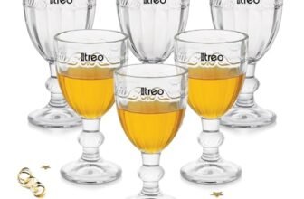 Treo by Milton Glace Shot Glasses I Set of 6 (65 ml) | Elegant Fluted mini Glasses with Geometric Design for Shots, mocktails, tasters & Parties