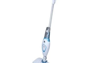BLACK+DECKER FSM1605 1300-Watt Steam Mop with Easy GlideTM Micro fibre pad and 99.9% germ protection (White/Blue)