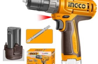 INGCO Cordless Drill Machine for home use, with 1 pcs Battery and Drill Bits, Battery drill machine Type C chargeing
