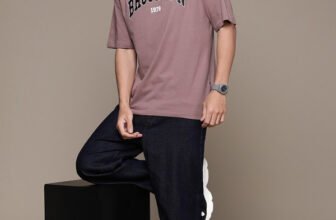 Roadster Typography Men Round Neck Multicolor T-Shirt