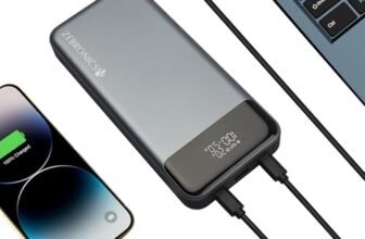 ZEBRONICS EnergiPOD 27R3 Power Bank, 27000 mAh, 100W, PD 3.0 Type C, Rapid Charging, Outputs – Dual Type C | USB A, LED Display, Auto Protections, Flight Friendly, Made in India (Black+Grey)
