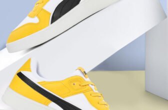 PUMA Court Gamer Sneakers For Men(Yellow, White , 10)