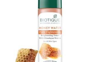 Biotique Honey Water Pore Tightening Brightening Toner with Himalayan Waters |Maintains pH Balance| Moisturized and Hydrated Skin | |100% Botanical Extracts| Suitable for All Skin Types | 120ml