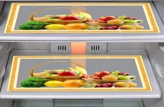 Dakshya Industries Fridge Drawer Mat Set of 4 | Waterproof PVC Fridge Mats for Drawer Use | Reusable & Easy to Clean | Size 44×29 cm (Matte Finish PVC)