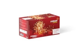 EVEREADY UTSAV, 33 FEET LED Pixel Lights, 46 LEDs, BIS Approved, High Brightness Home Decoration Ladi String Lights for Ganpati, Diwali, Christmas, Festivals, Warm White, Pack of 1