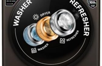 IFB 9/6/3 kg Fully Automatic Washer Dryer Refresher with Steam Refresh, AI Powered, 100% Dry Clothes, 9 Swirl Wash Mimic Handwashing, WiFi & Eco Inverter Motor (WDR Executive ZMN CMS, Mocha)