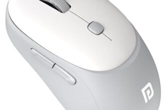 Portronics Toad Neo Wireless Bluetooth Mouse with Dual Wireless Connectivity (BT + 2.4 GHz), Rechargeable Battery, Forward & Back Button, Multi-Device Pair, Upto 3200 Dpi Sensitivity(White)