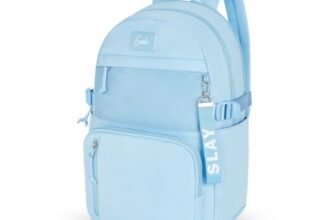 Genie Berry Laptop Backpack for Girls (16L) | Modern Office, College & Travel Laptop Backpack | Multi-Compartment, Padded Laptop Sleeve, Lightweight, Ergonomic Straps | Sky Blue
