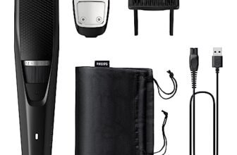 Philips Pro Beard Trimmer and Styler for Men| Titanium Blades| 2.5x Higher Precision| Beard Sense Tech|5 Mins Quick Charge| 20 Length Settings| 6X Longer Battery Life| New Model – BT3441/30