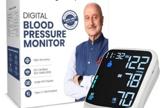 AGEasy (Max Group) Automatic BP Monitor | Digital Blood Pressure Machine | 4.7” LED Display | Clinically Accurate | 2 Users Memory (180 Readings) | Adjustable Arm Cuff (22–42 cm) | 2-Year Warranty