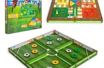 Toysbox Quarter Final 3-in-1 Game Set of Wooden Table Games Like Football, Colour Strikers and Ludo Board Game, Multi-Player Family Board Game, Inteactive Fun Party Game for Kids 6+ Years