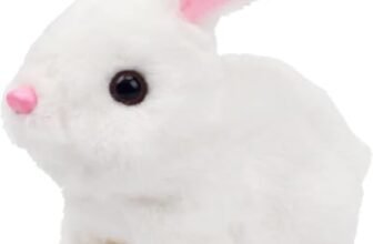 Radhav Mart Walking and Hopping Bunny Toy with Sounds, Jumping Rabbit with Moving Ears, Twitching Nose and Mouth, Fun Educational Interactive Toy for Babies and Kids