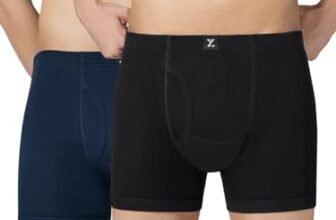 XYXX Nova Cotton Boxer Brief for Men |Regular Fit with intellifresh No-Marks Waistband | Inner Elastic | Solid Underwear for Men | Storm Grey+Midnight Blue