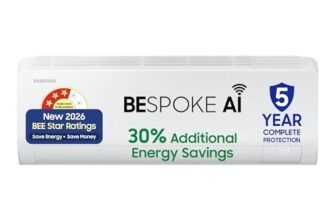 Samsung 1.5 Ton 3 Star,New Star rated, Bespoke AI Inverter Smart Split AC (WiFi, Energy Saving,Voice Control,Powerful Cooling,Copper, Digital Inverter, 4 Way swing, White, AR50H18D13HNNA)