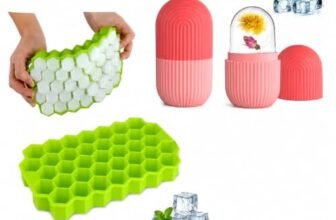 Ice Roller & Silicone Ice Cube Tray Combo, 37 Slots, Pack of 2