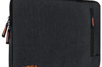 Gizga Essentials 14.1 Inch Laptop Sleeve Case Cover Pouch Bag with Handle & Front Pocket| Slim & Water-Resistant Nylon Fabric with Shockproof Foam Padding, Soft Lining & Premium Zipper Closure (Black)