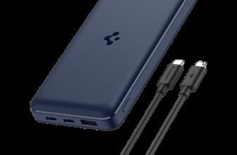 Spigen 20000 mAh 22.5 W Slim Pocket Size Power Bank(Navy Blue, Lithium Polymer, Fast Charging for Mobile, Tablet, Earbuds)