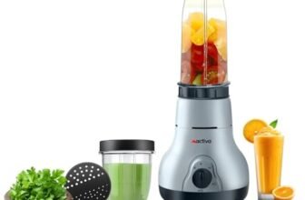 ACTIVA Easy Mix Nutri Mixer Grinder 2 Jars 500W 22000 RPM Motor Speed for Smoothies, Chutney & Shakes, Shock Proof ABS Body, Nano Grinding Technology, 2 Years Warranty