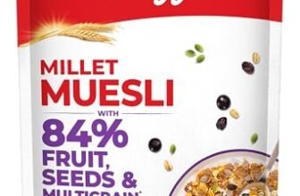Kellogg’s Millet Muesli with 84% Fruit, Seed & Multigrain| Power Breakfast | No Maida No Palm Oil | India’s No 1 Muesli | 1000g