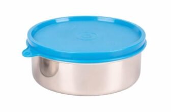 TOSAA Stainless Steel Sigma Container Medium – 390 ml (Pack of 1) | Airtight & Leakproof Lid |Compact & Travel-Friendly | Easy to Carry | Perfect for Office, School & Home Use