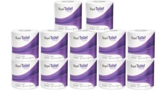 Royal Toilet Tissue Paper Roll | 2400 Pulls (200 x 12 Rolls) | Tissue Paper Roll, Toilet Paper Roll 2-Ply Soft & Strong Bathroom Tissue | Highly Absorbent & Hygienic Toilet Paper
