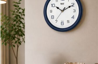 AJANTA Analog 20.5 cm X 20.5 cm Wall Clock(Blue, With Glass, Standard)