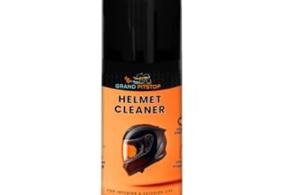 GRAND PITSTOP Helmet Cleaner Spray 160 ml | Antibacterial Foaming Helmet Interior Cleaner | Odor Remover | Safe for Skin & Hair | Deep Cleans Helmet Padding & Liner