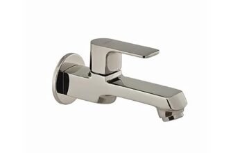 CERA Chelsea Bib Cock Short Body Wash Basin Faucet | Sink Tap | Bathroom Accessories | Wall Mount | PVD Finish | Solid Brass | Graphite Grey | F1016151GG