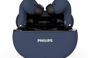Philips TAT1269 Bluetooth Truly Wireless in Ear Earbuds with mic, 13mm Drivers, Bluetooth 5.4, 40H Playtime, IPX5, Fast Charging, Touch Controls, Voice Assistant, Mono Mode, LED Indicator(Cosmic Blue)