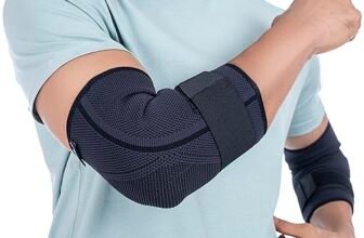 FOVERA Elbow Support Brace with Strap – Adjustable Compression Elbow Binder for Tennis Elbow, Golfer’s Elbow, and Tendonitis Relief – Comfortable Arm Sleeve for Sports and Recovery (Size – XL, 1 Unit)