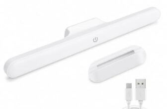 Magnetic Rechargeable LED Light Bar – 30 cm White Plastic Under‑Cabinet & Closet Lamp with Touch‑Control, Dimmable, Multiple Light Modes, Portable Battery‑Powered, Ideal for Kitchen, Wardrobe, Makeup