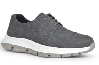 Bata Men Casual Lace-Up Derby Shoes – Grey 8 (UK)