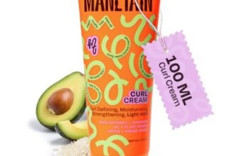 MANETAIN Curl Cream 100ml for Curly & Wavy Hair | Frizz Control, Soft Hold & Moisturizing Styling Cream | Enhances Natural Curls, Reduces Frizz | Sulfate-Free, Paraben-Free, Vegan Hair Care