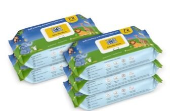 Little Smile Baby Wet Wipes with Lid-Lock (72s x Pack of 5) | 90% Pure Water Based Wet Wipes for Babies Face, Hands & Bums | Anti-Bacterial, Alcohol Free, pH Balanced Fragrance-Free Baby Wipes