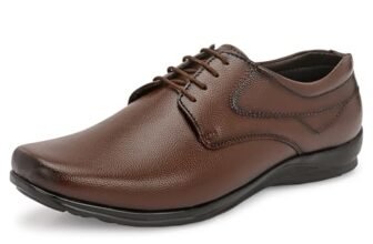 Centrino Cruiser Men’s Formal Shoe | Cushioned Insole Comfortable Shoes | Trendy & Classic Design | Durable TPR Sole Footwear 8117 Brown