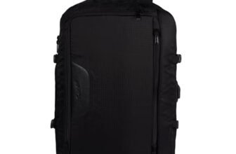 F Gear Blackhawk Black 40L Laptop Backpack with USB Charging Port & Luggage Strap | 180° Openable for Easy Packing, 2 Compartments & 1 Pocket, Water-Resistant Travel & Office, Fits Upto 17 Inch Laptop