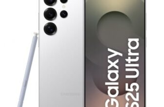 Samsung Galaxy S25 Ultra 5G AI Smartphone (Titanium Whitesilver, 12GB RAM, 256GB Storage), 200MP Camera, 5000mAh Ultra Long Battery, QHD+ Dynamic AMOLED 2X, Galaxy AI, Knox Security, S Pen Included