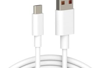 Sounce 120W HyperCharge USB-A to USB-C Fast Charging Cable 6A (1m) White