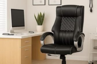 INNOWIN Obama Ergonomic Leatherette Executive High Back Revolving Desk Office Chair (Black)
