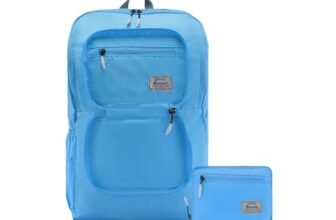 HARISSONS Argo Foldable Daypack| 15L | Lightweight & Packable | PU-Coated Polyester | Travel, Day Trips & Daily Use (TRANSBLUE)
