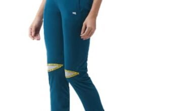Modeve Printed Women Teal Track Pant (Medium)