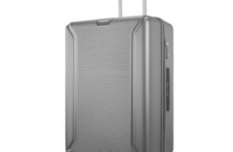 American Tourister Robotech Sport|Large Size Check-in Spinner Trolley Bag (77 cm)|360° 8 Wheel Travel Luggage|Hard Case Polycarbonate Suitcase|Recessed TSA Lock|Silver