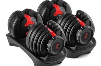 Cockatoo ADB-01 2.5 KG- 24 Kg Adjustable Dumbbell Set, Home Workout Gym Equipment Men and Women, Quick One-Second Adjustment 15-IN-1 Dumbbell Dumbbells Set For Home Gym(1 Year Warranty) (24 Kg, Red)